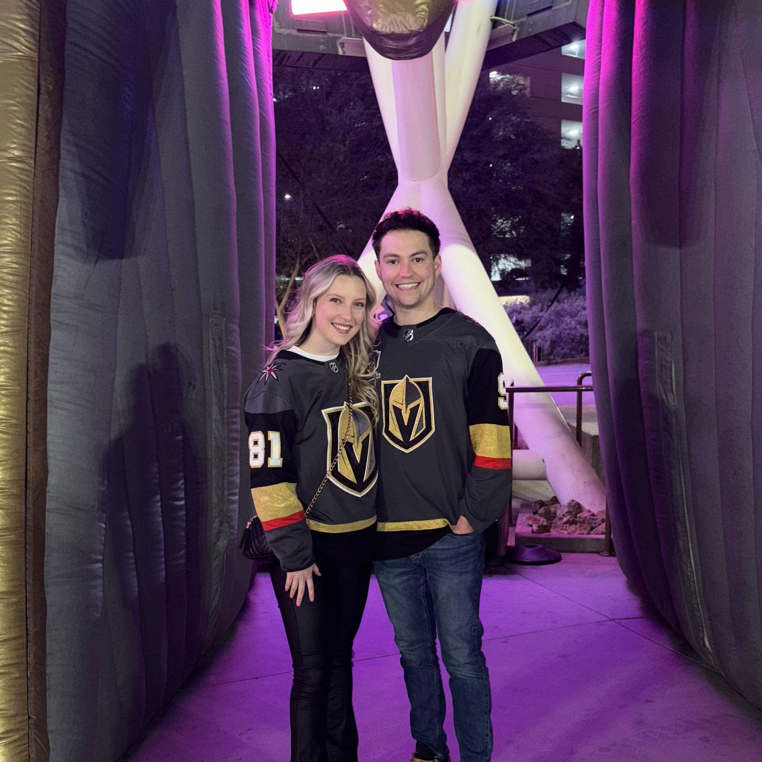 Attending a Vegas hockey game