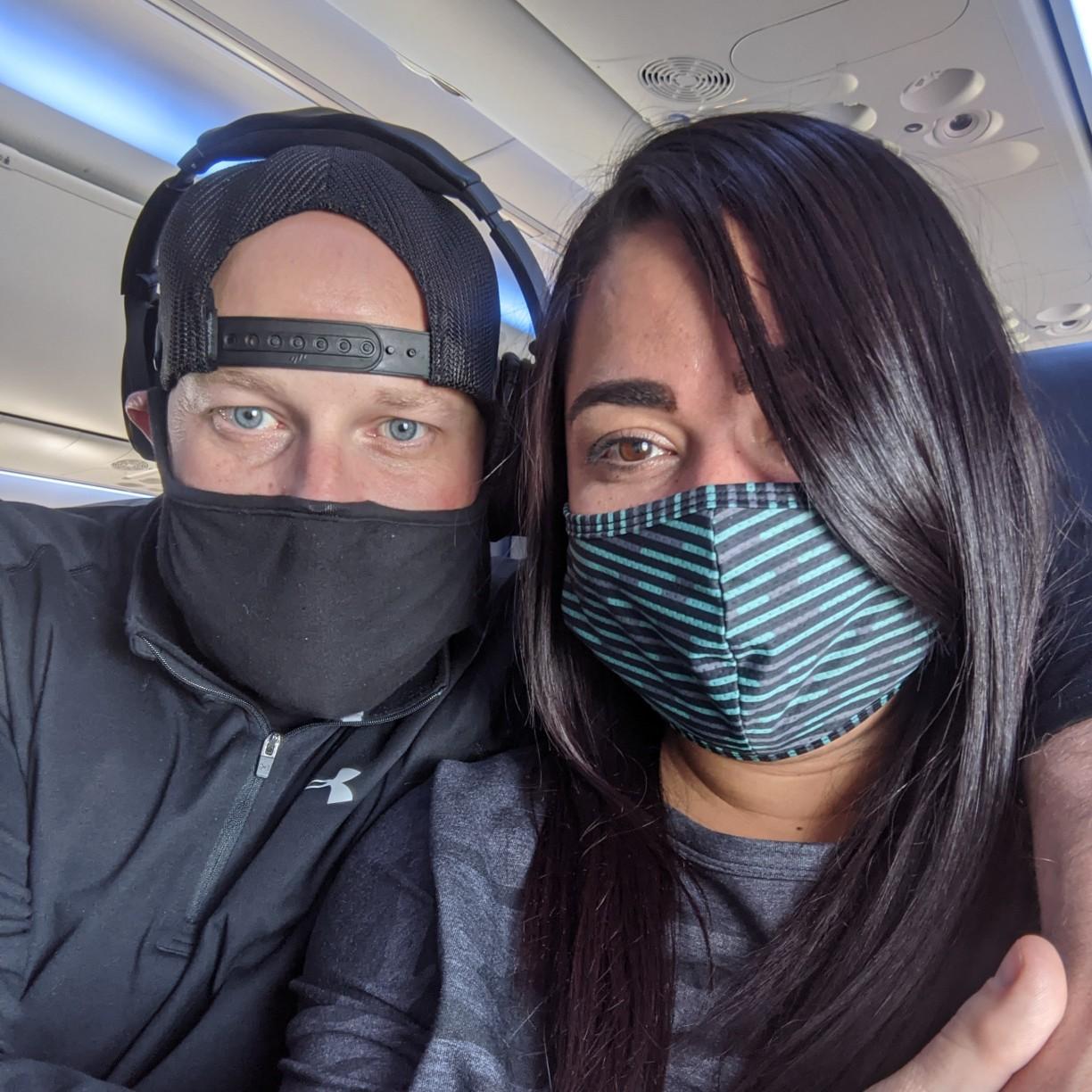 First plane ride together, Adam was so stoked!