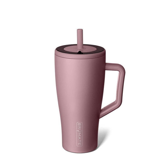 BrüMate Era 30 oz Tumbler with Handle and Straw | 100% Leakproof Insulated Tumbler with Lid and Straw | Made of Stainless Steel | Cup Holder Friendly Base | 30oz (Rose Taupe)