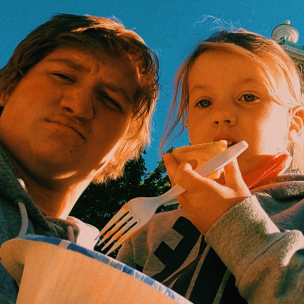 Dain with Lu at our first Apple Days together
