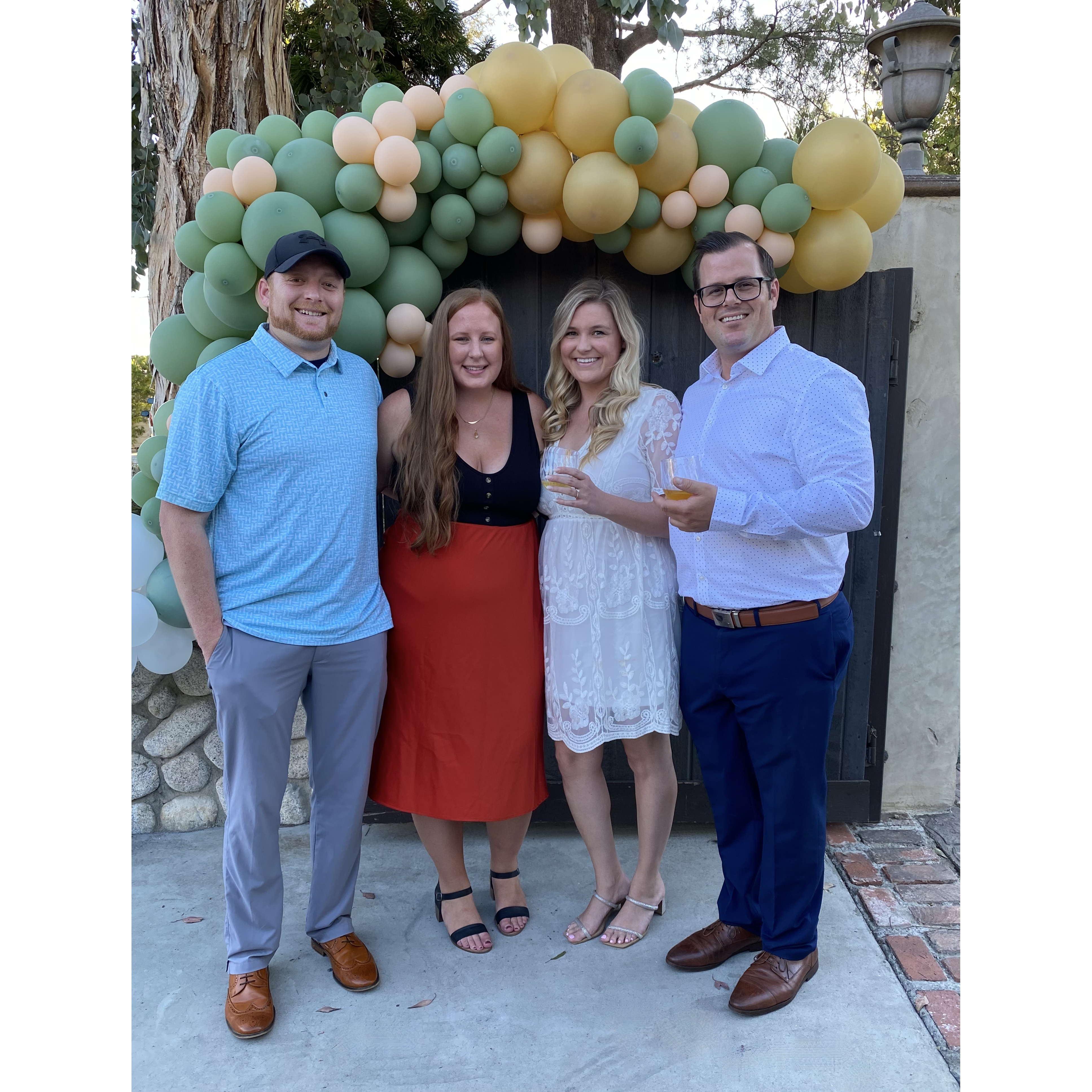 At the engagement party with Todd and Kellie