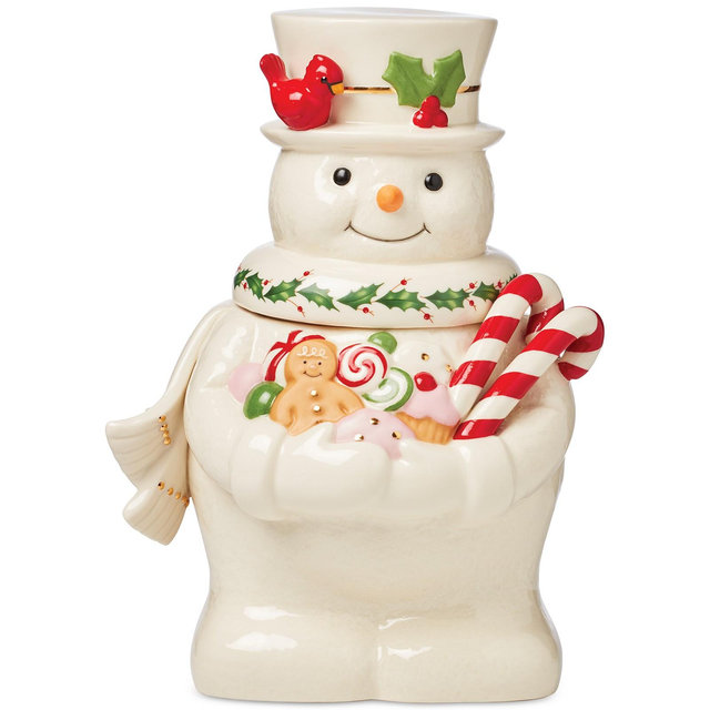 Lenox Happy Hollydays Snowman Cookie Jar