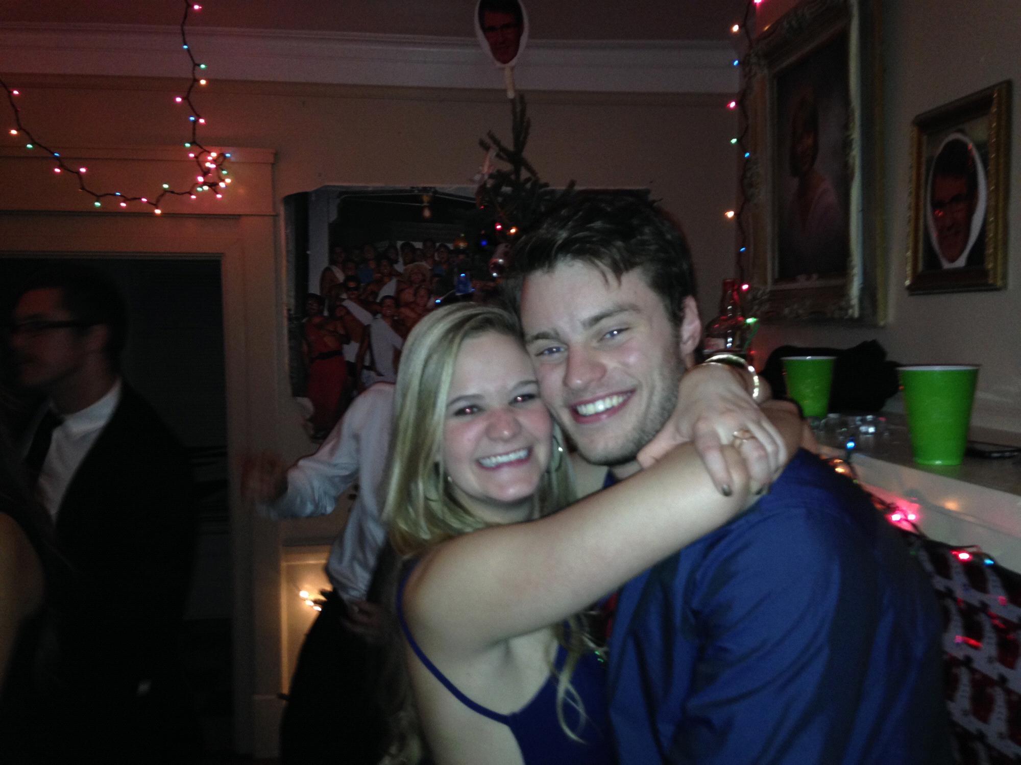 One of the first pictures we took together, at a Notre Dame Swim Formal