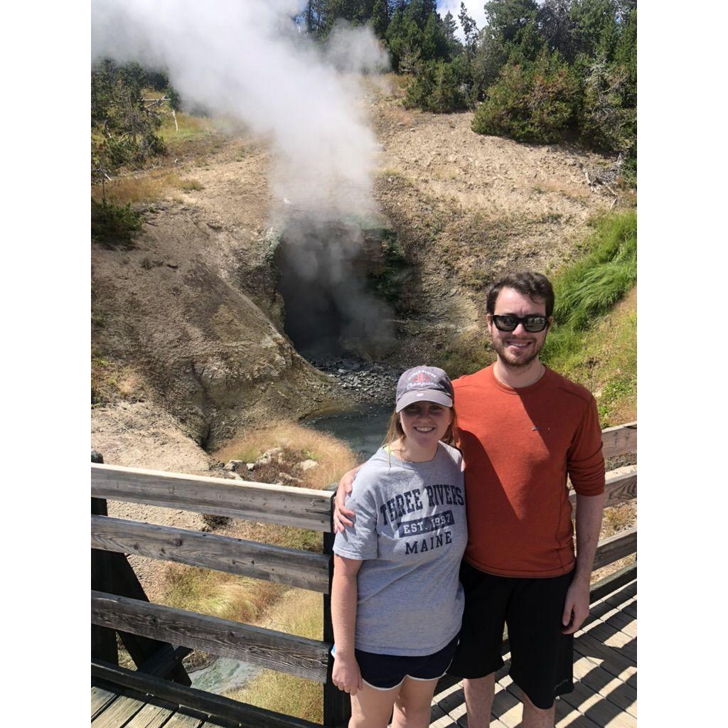 The start of our journey to visit all 63 national parks together (Yellowstone National Park).