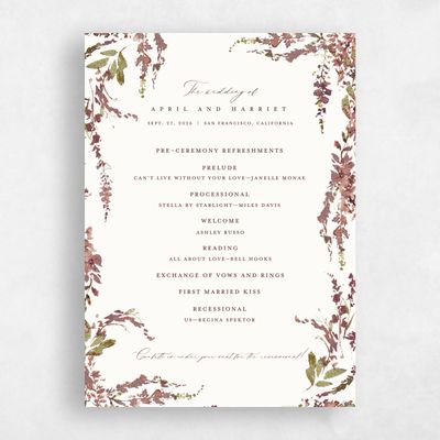 Beige Wedding Program - Riga