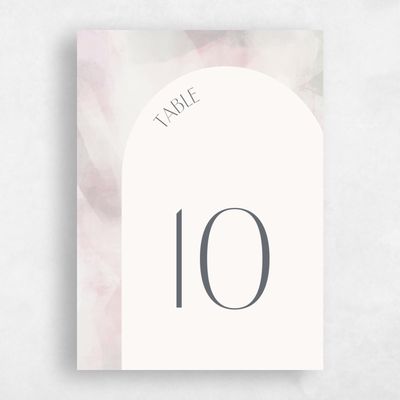 Beige Wedding Table Number - Coleridge