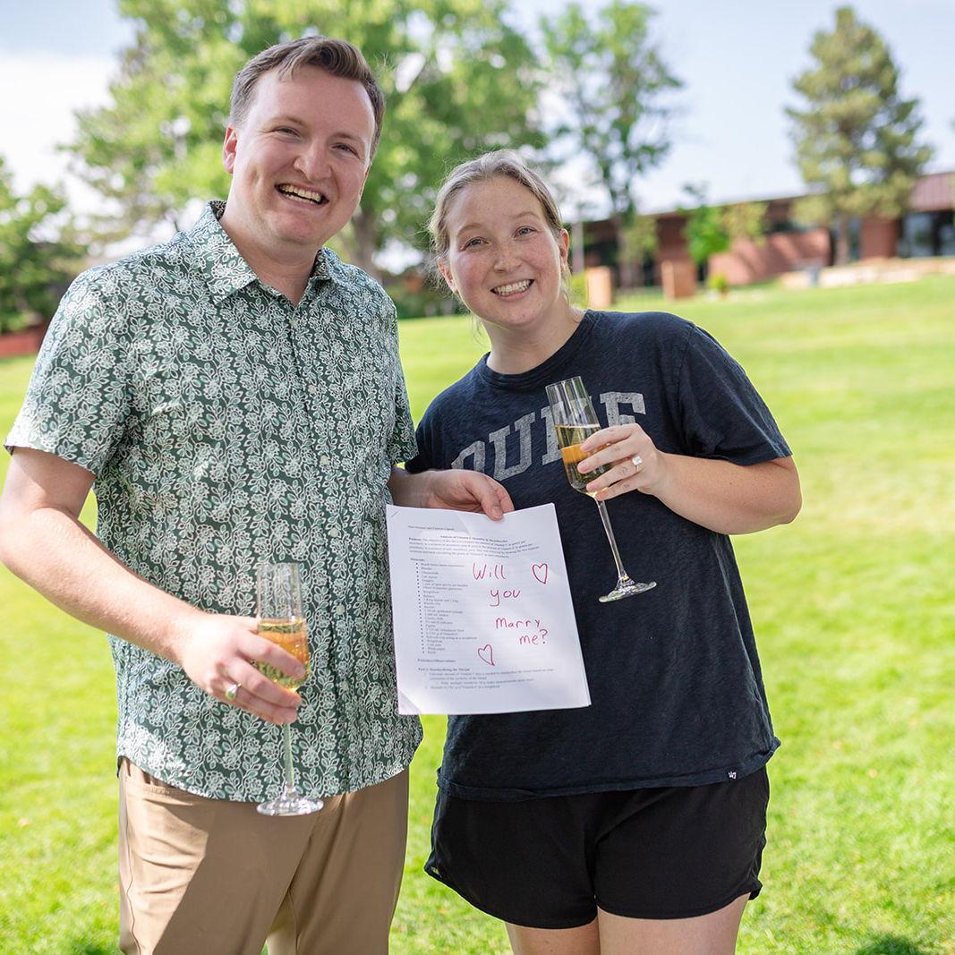 The proposal with a copy of the lab report that we worked on together in high school
