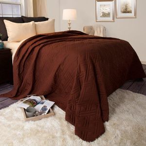 Bed Quilt Queen Chocolate
