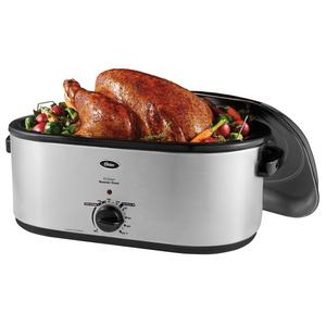 Oster Roaster Oven with Self-Basting Lid, 22-Quart, Stainless Steel (CKSTRS23-SB-W)