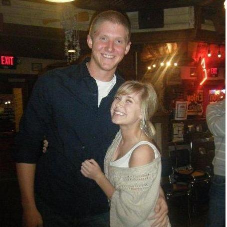 FRESHMAN YEAR: One of the first pictures taken of Jord & I! We went to dinner with a lot of college friends and Jord even paraded on a stick horse because we said it was his birthday! ;)