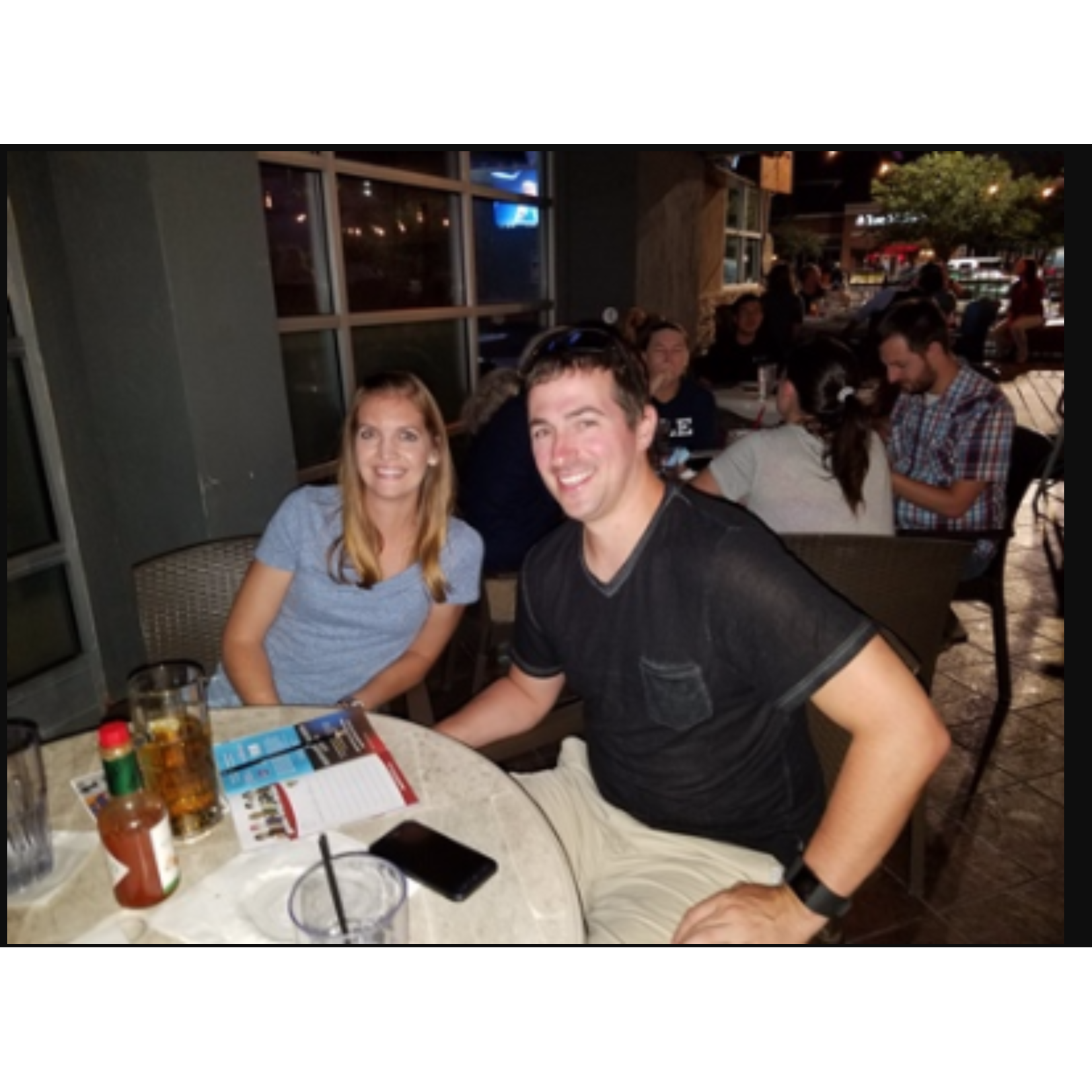 Playing pub trivia... our first picture together!