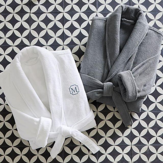 Organic Spa Robe, X Large, Smoke