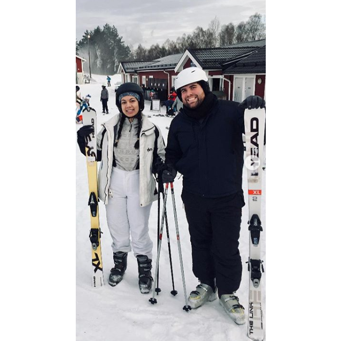 First and last time skiing together - Ulricehamn, Sweden