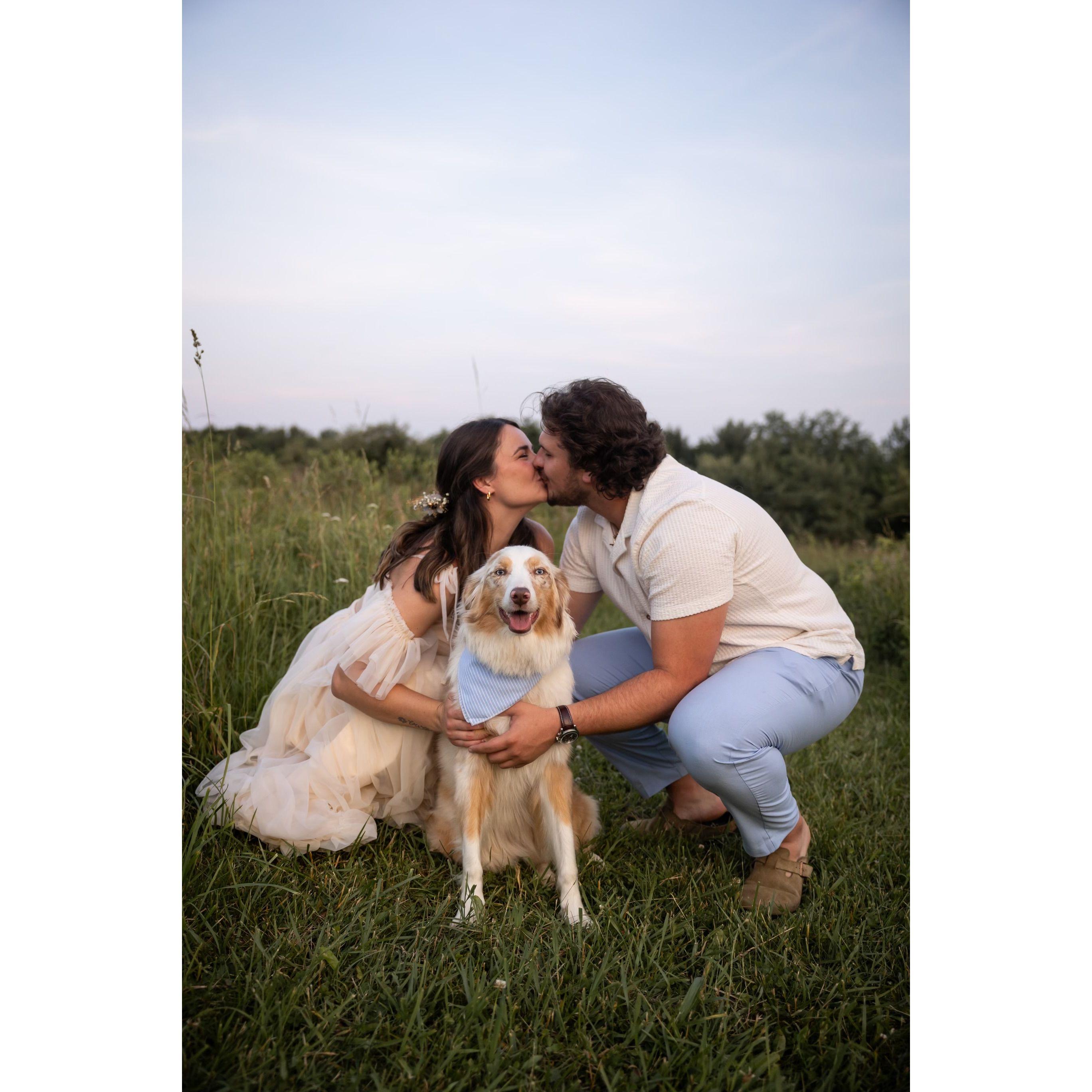 Engagement/family photos with Oakley!