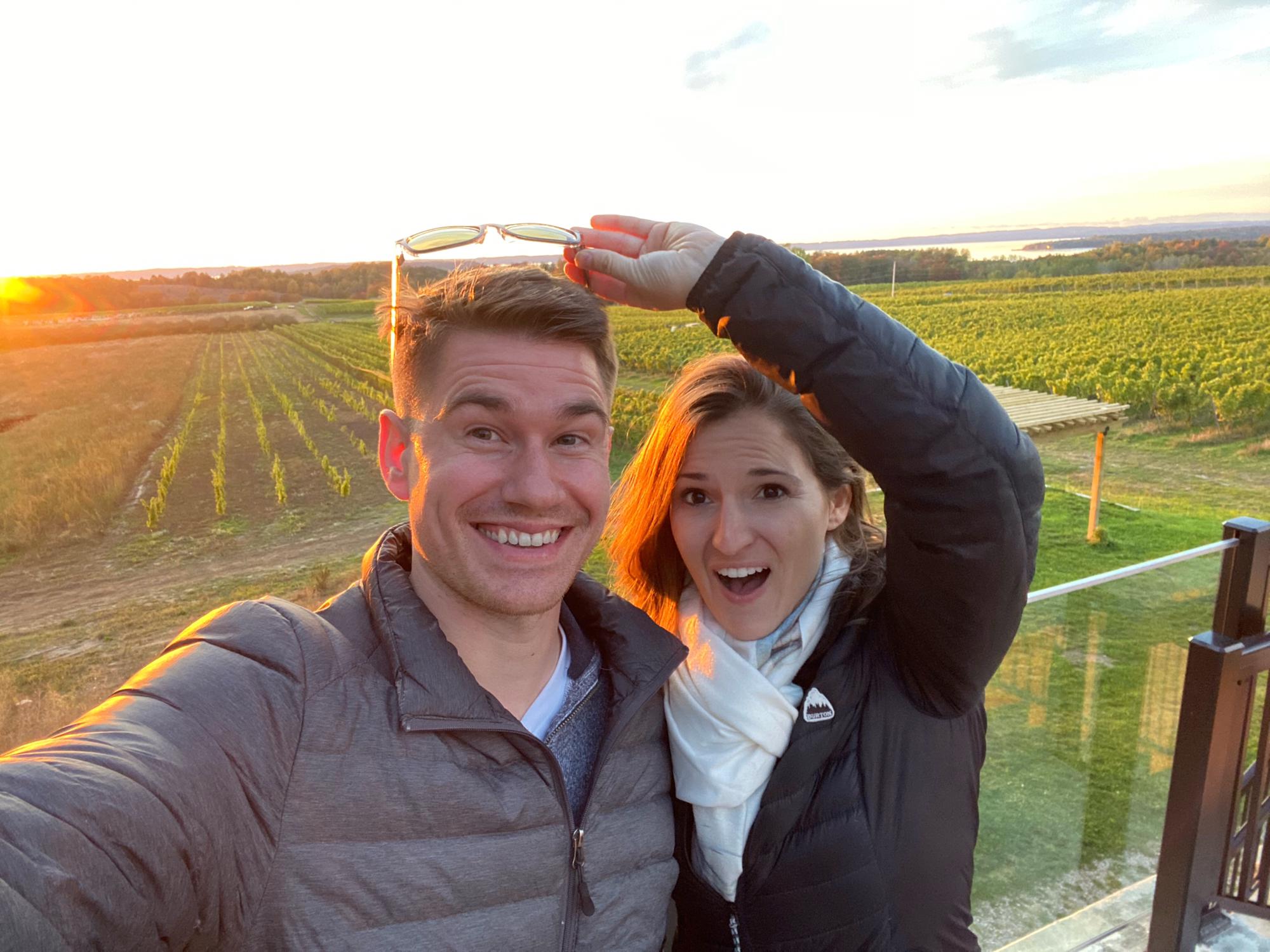 Weekend getaway after Sam moved to Chicago - Traverse City Michigan, October 2019