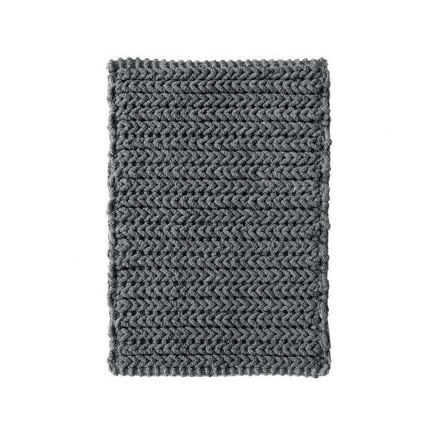 Madison Park Lasso 17" x 24" Pieced Dyed Cotton Chenille Chain Stitch Rug