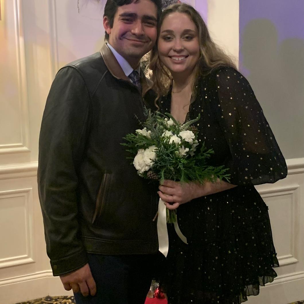 Jamie caught the bouquet at the wedding of Sara Bath and Zach Montgomery- December 2023!