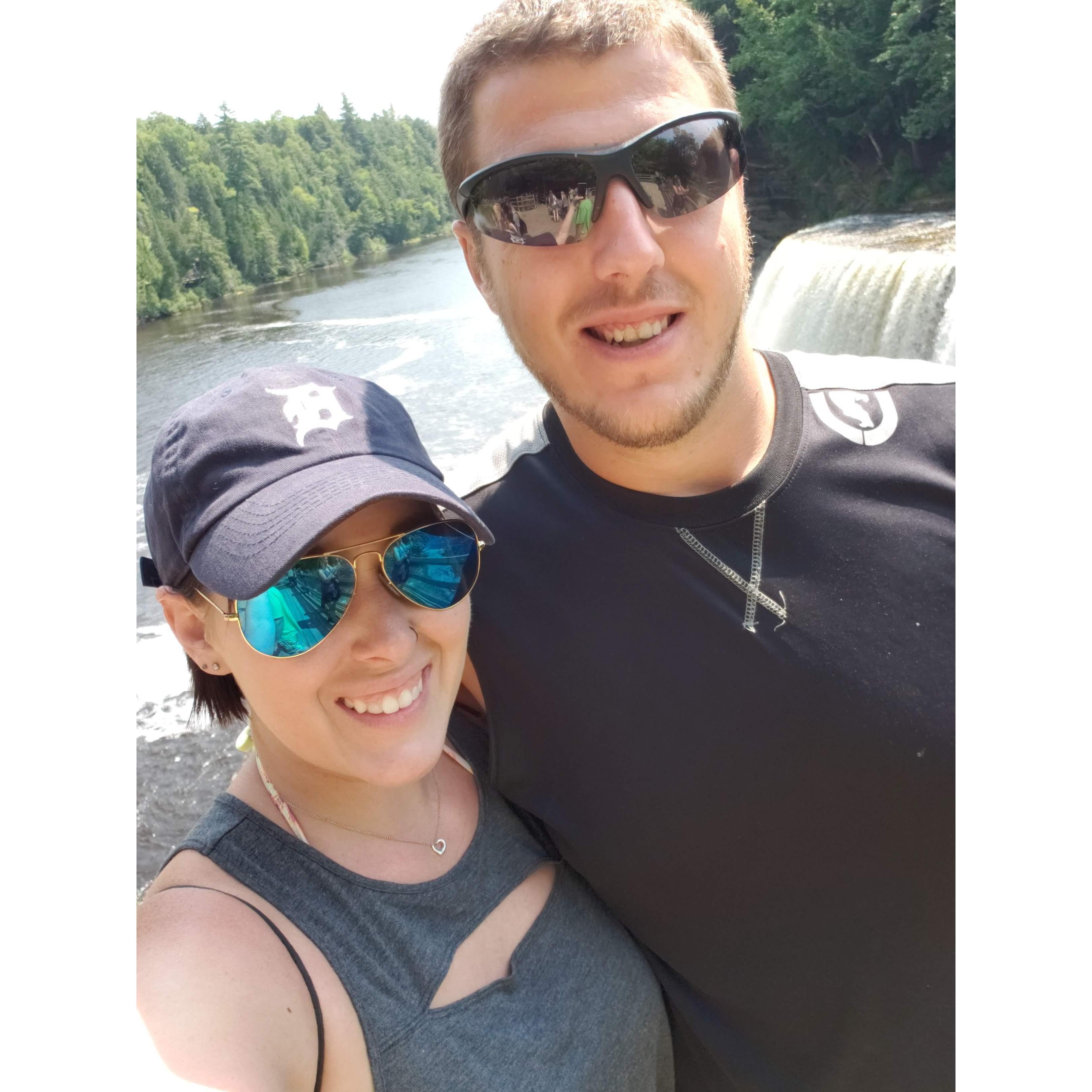Our first official picture together when we started dating. A weekend trip to the U.P. with friends
