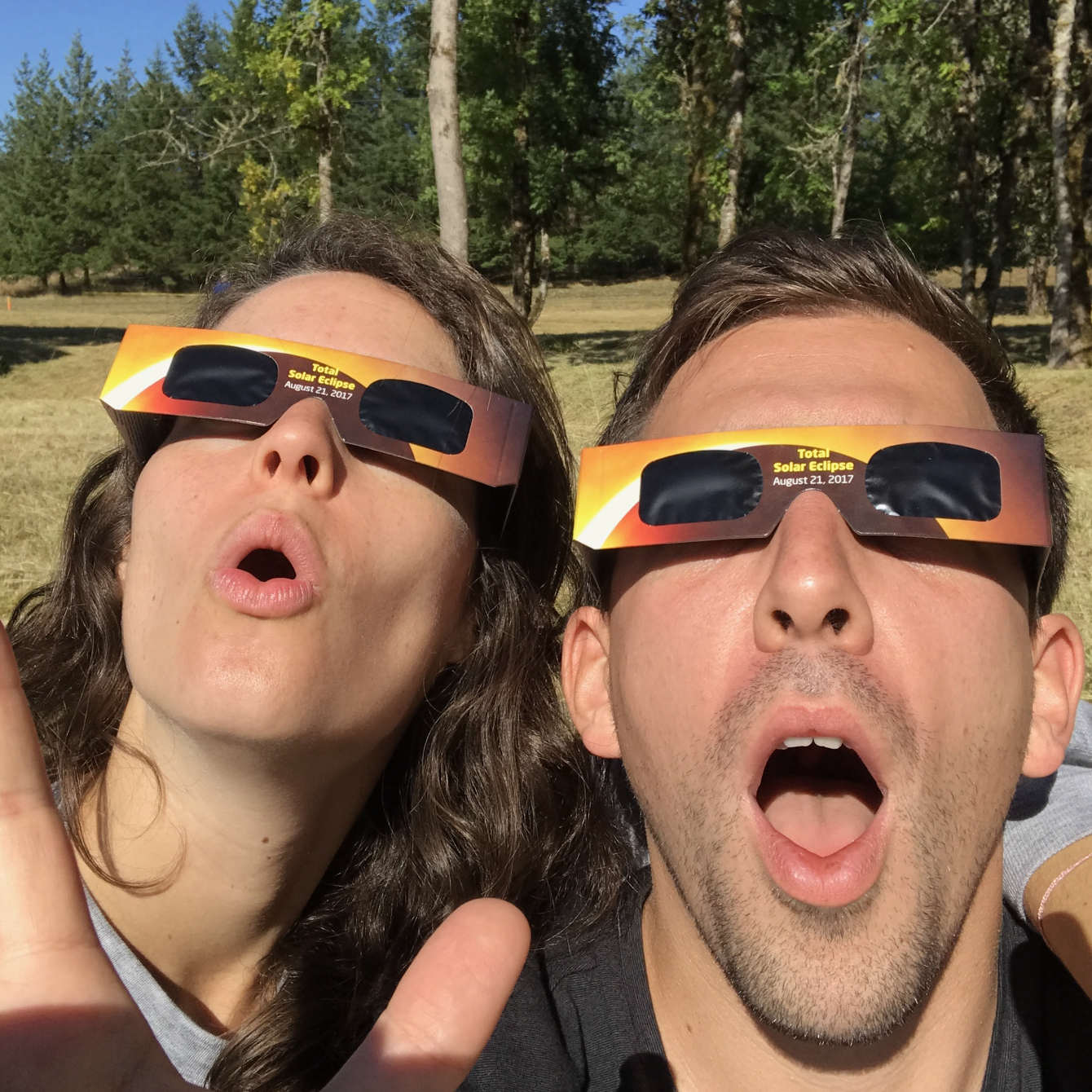 looking directly at the sun for the eclipse