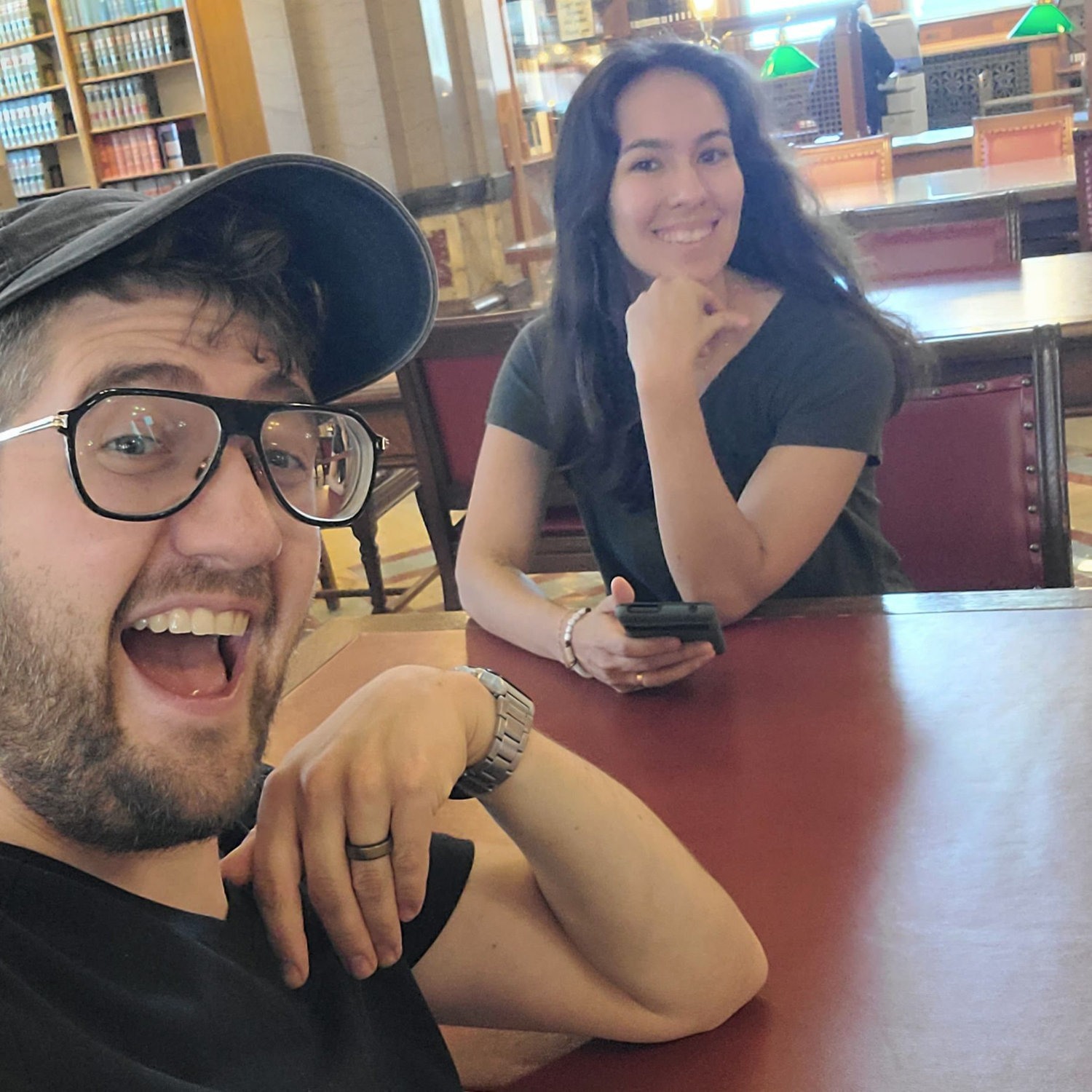 Chilling at the state library