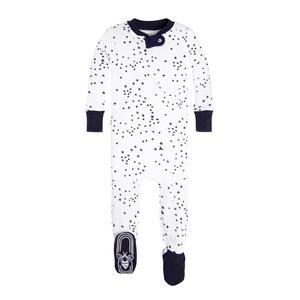 Burt's Bees Baby Baby Boys' Organic Print Zip Front Non-Slip Footed Sleeper Pajamas (Newborn-24 Months)