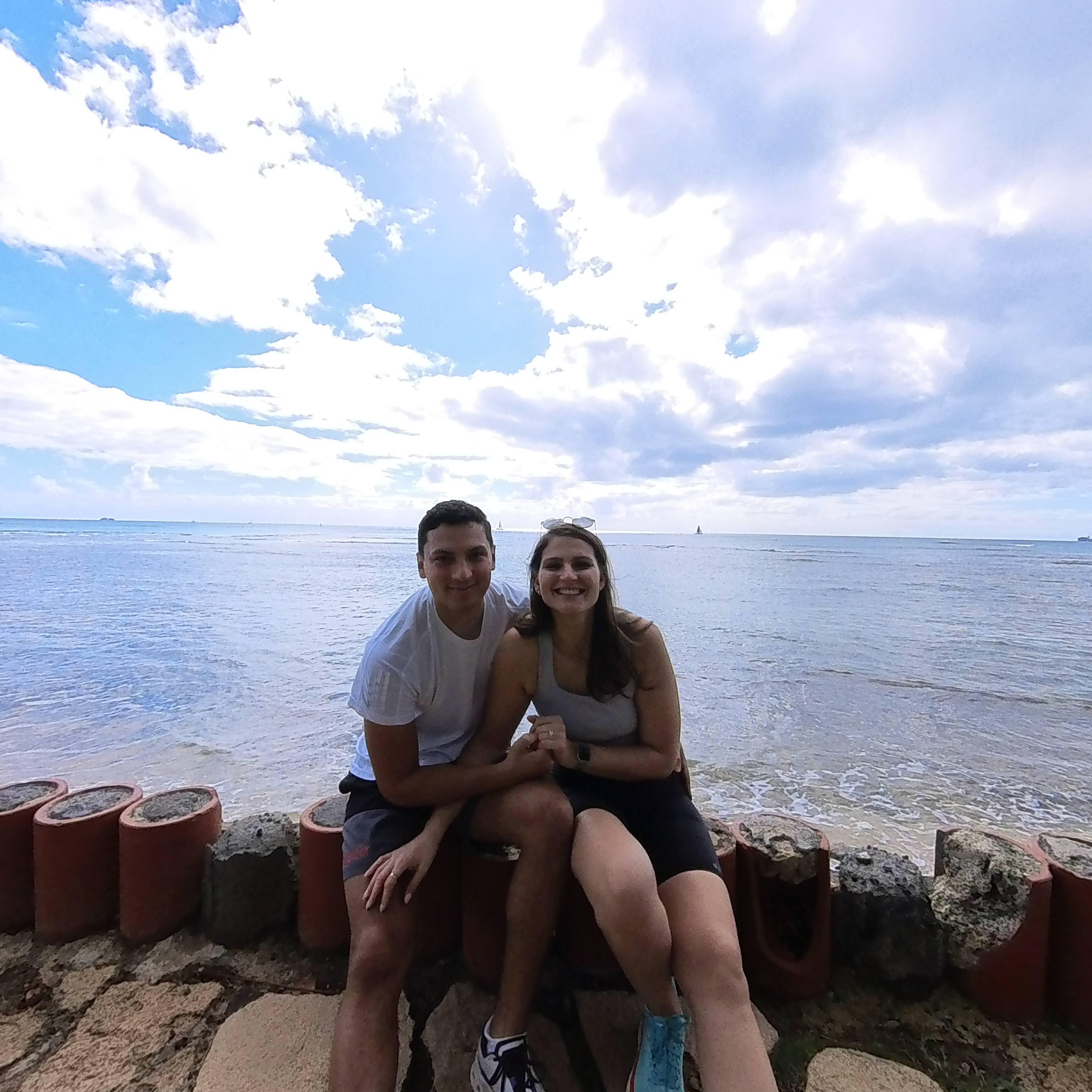 Moments after our engagement in Lea'hi Park, Oahu