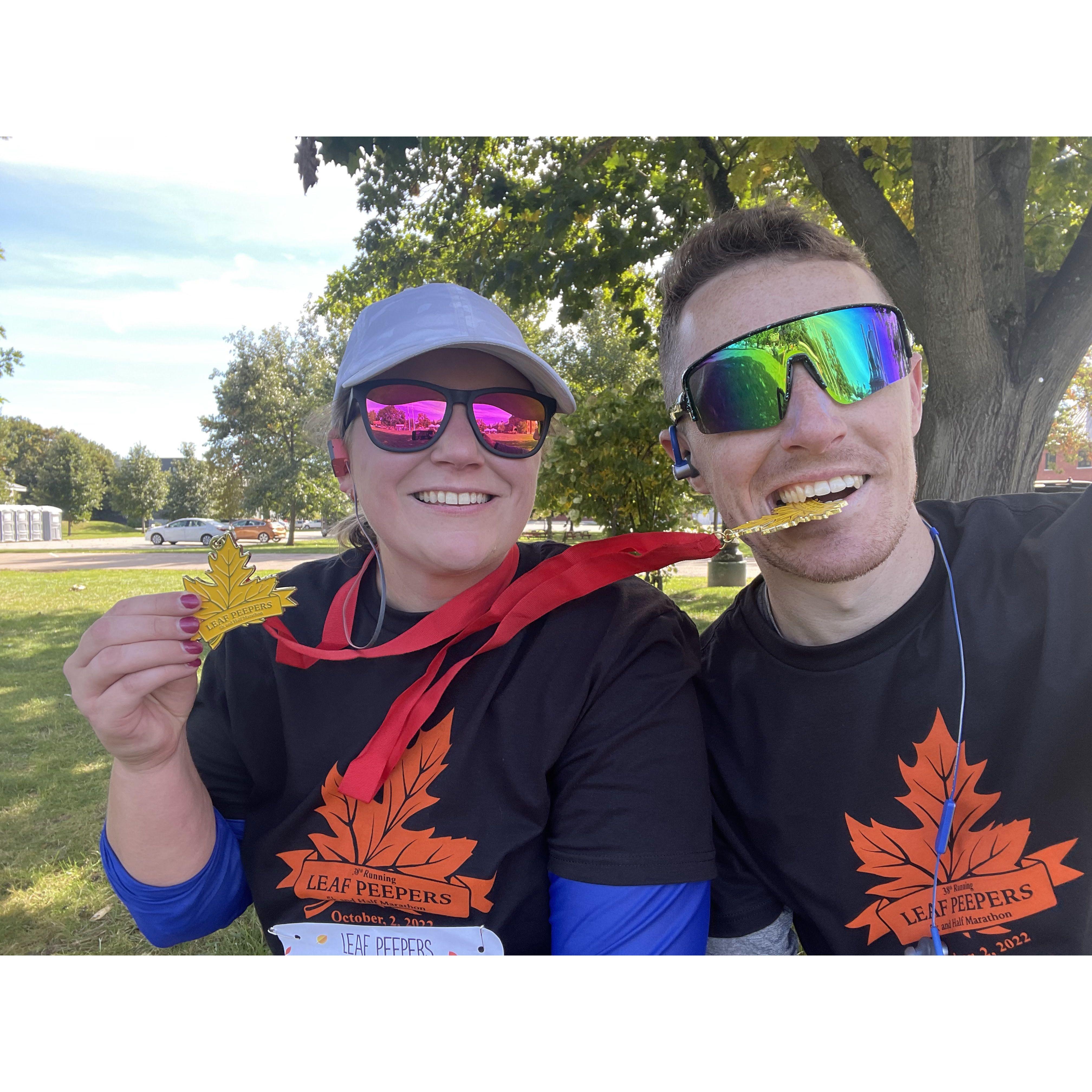 Julianne's first half marathon in VT! '22