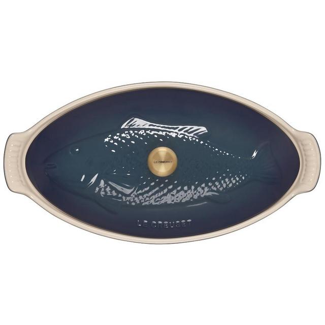 Le Creuset Stoneware Oval Fish Baker, 16", Agave