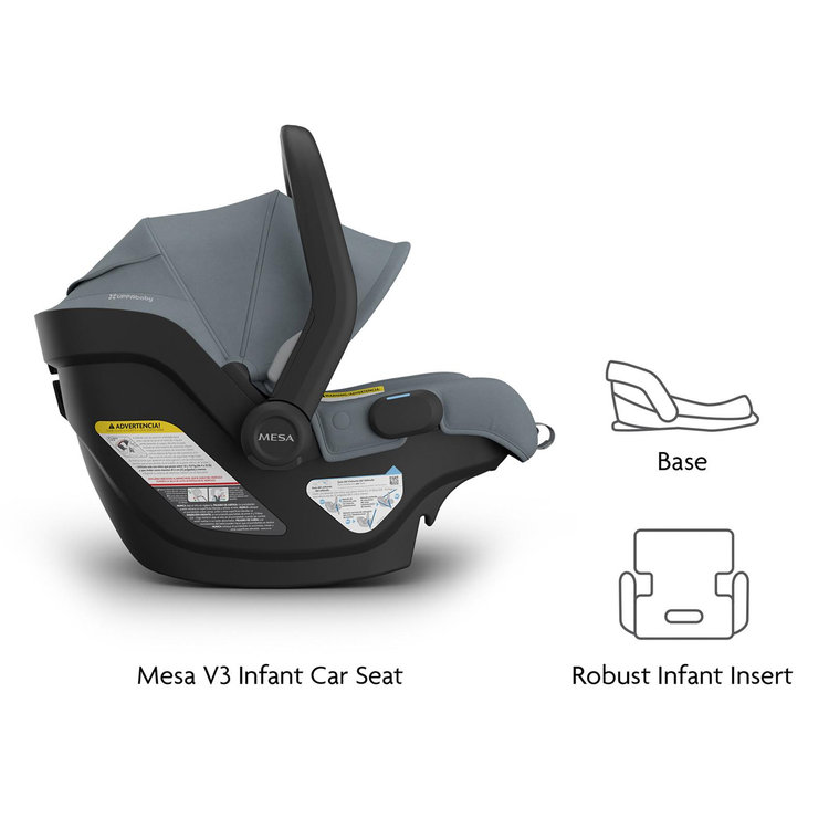 UPPAbaby Mesa V3 Infant Car Seat - Callum - Stone Blue