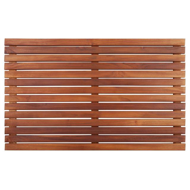 Nordic Teak 31.4" x 19.6" Oiled Shower and Bath Mat - Brown