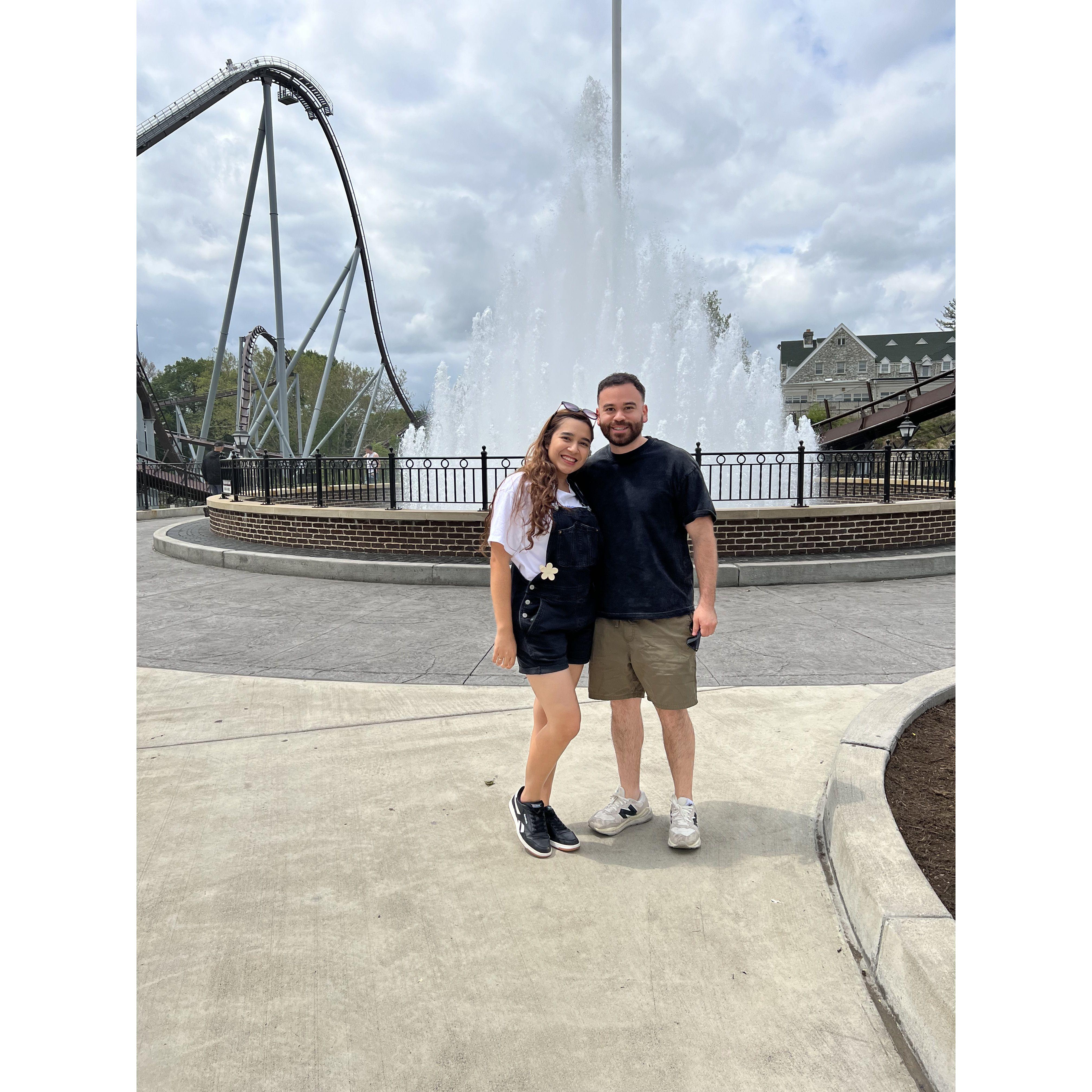 Not even the scary rollercoasters could stop us from smiling. May 19th 2023