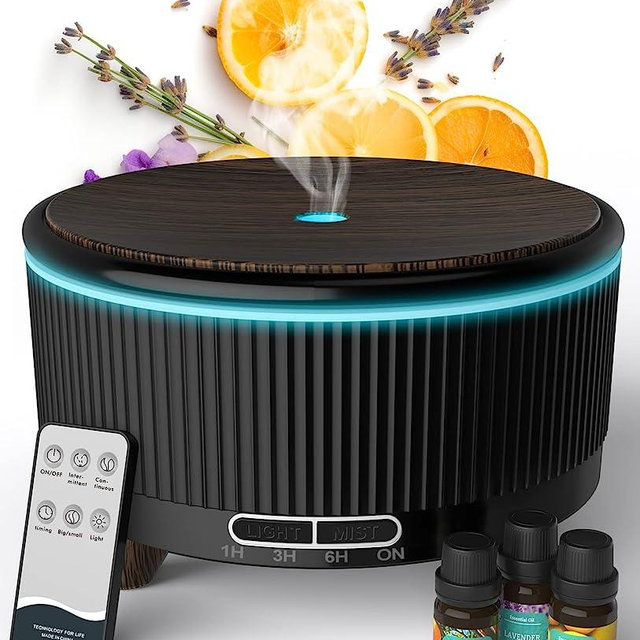 Diffusers for Essential Oils Large Room with Remote, 500ml Aromatherapy Diffuser, 7 Colors Changed