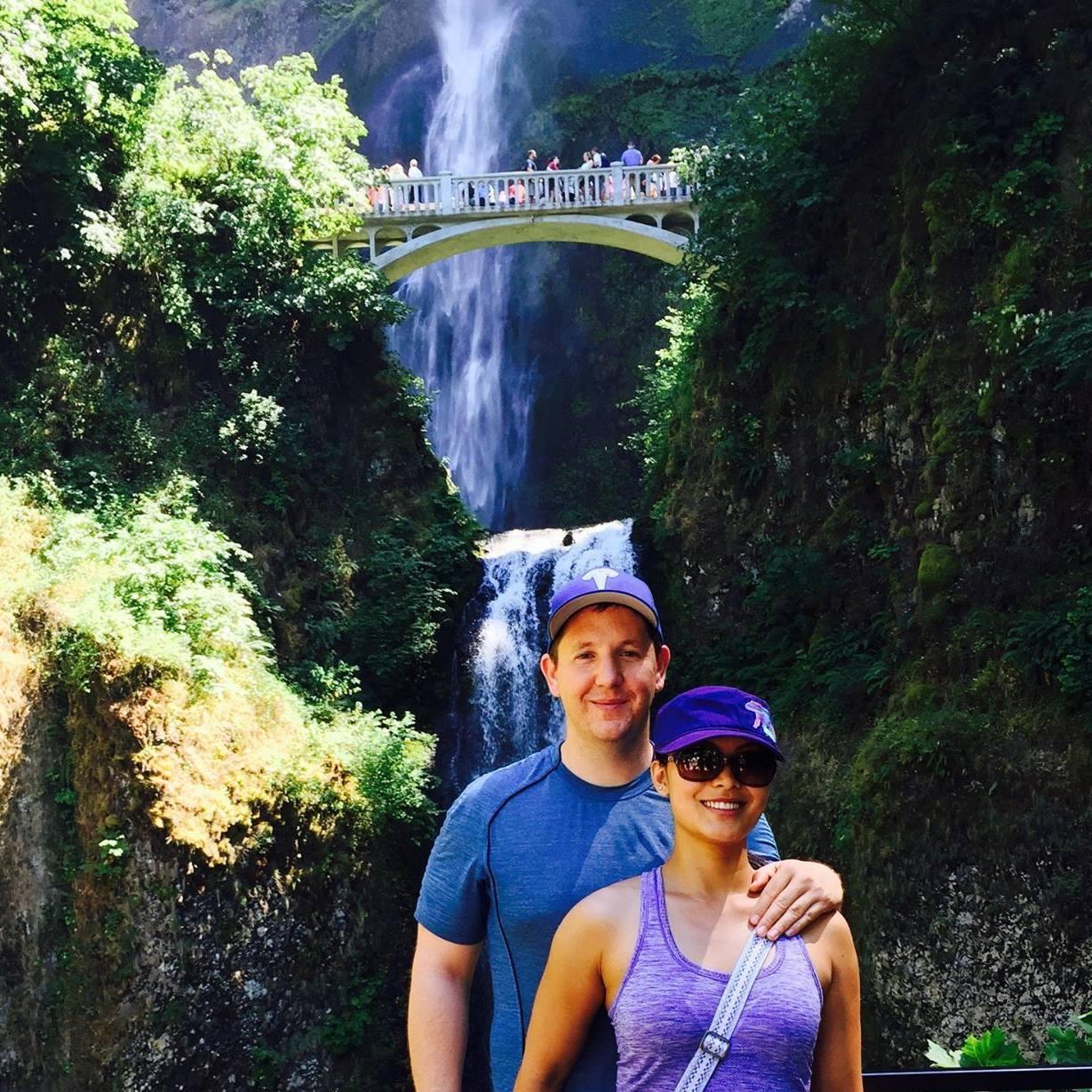 Multnomah Falls in Portland Oregon.