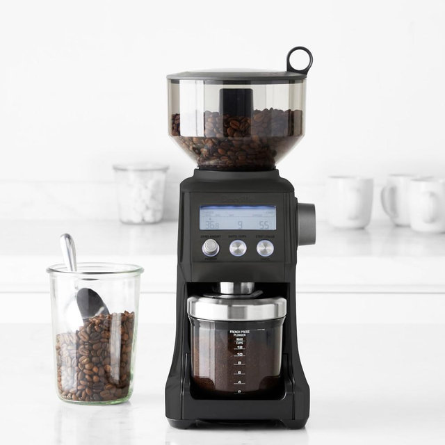 Breville Smart Grinder Pro Conical Burr Grinder, Black Truffle