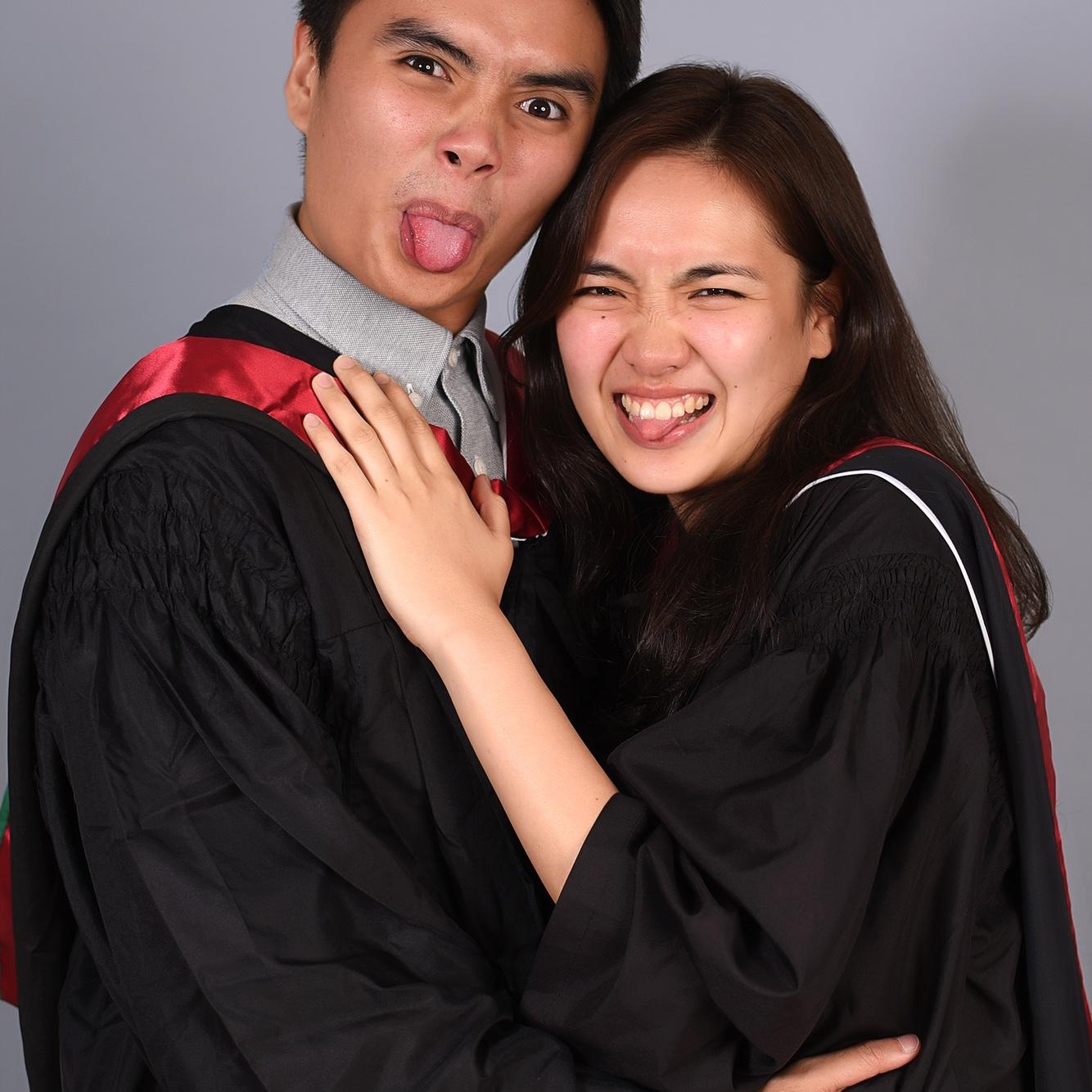 We help each other with our studies. Nicolo helped Clarisse with her Design Plates and she helped him with his math. Kakopyahan! Haha! 

Then, we graduated!