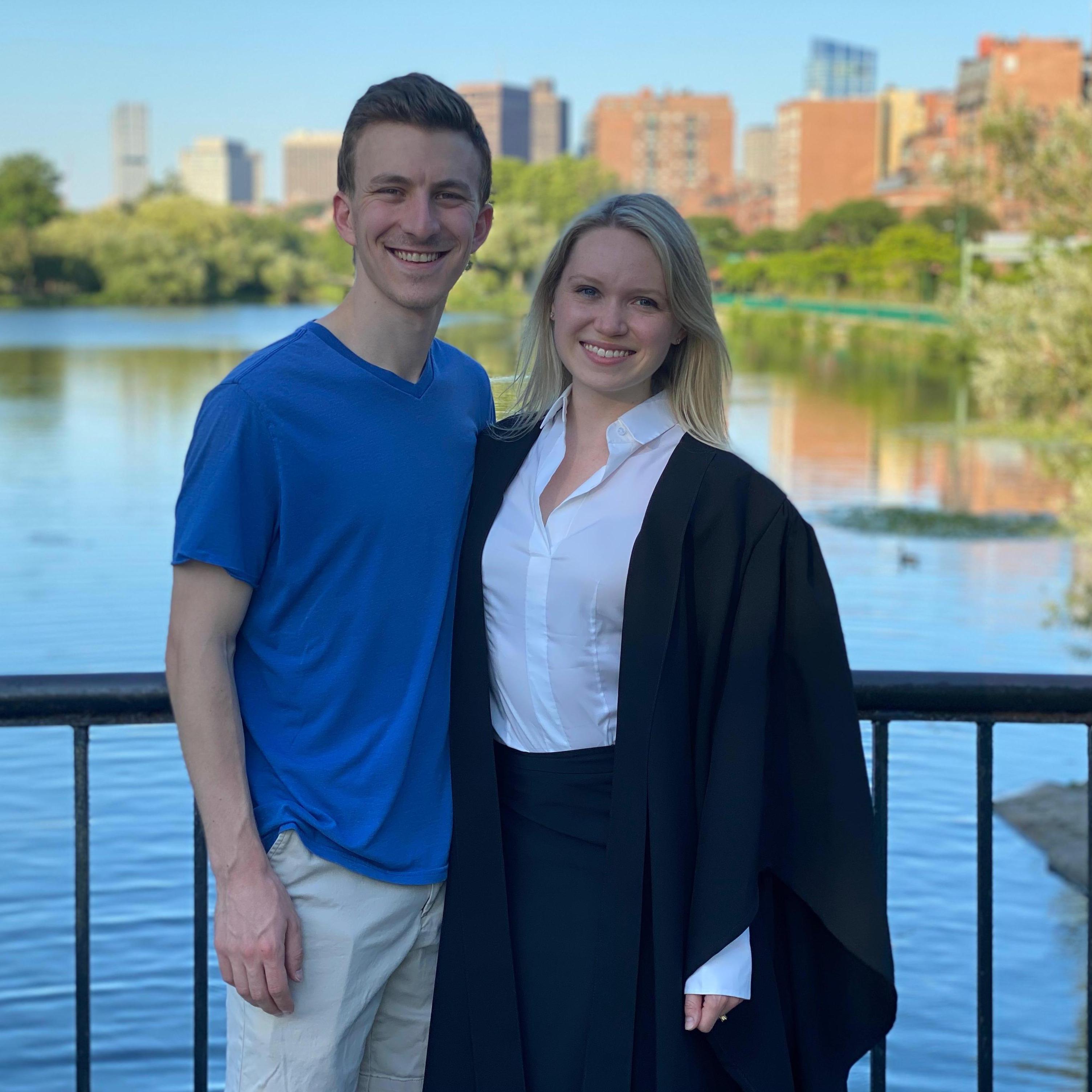 Sonja's remote graduation from Cambridge (2020)