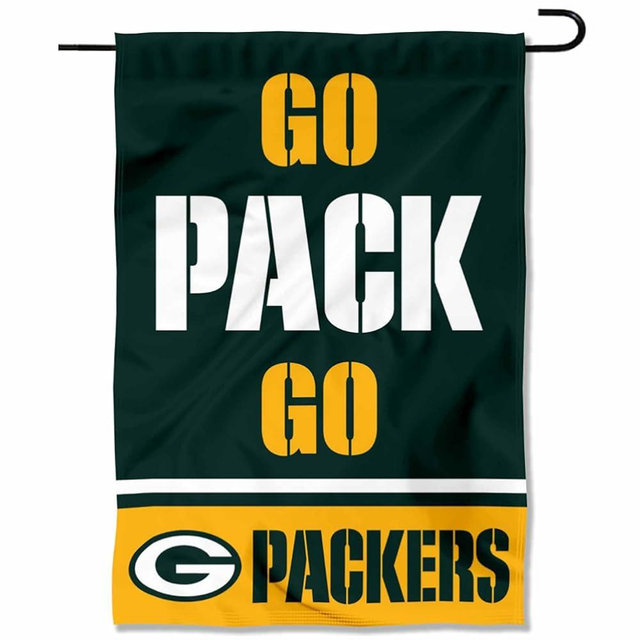 Green Bay Packers Go Pack Go Garden Flag Double Sided Banner