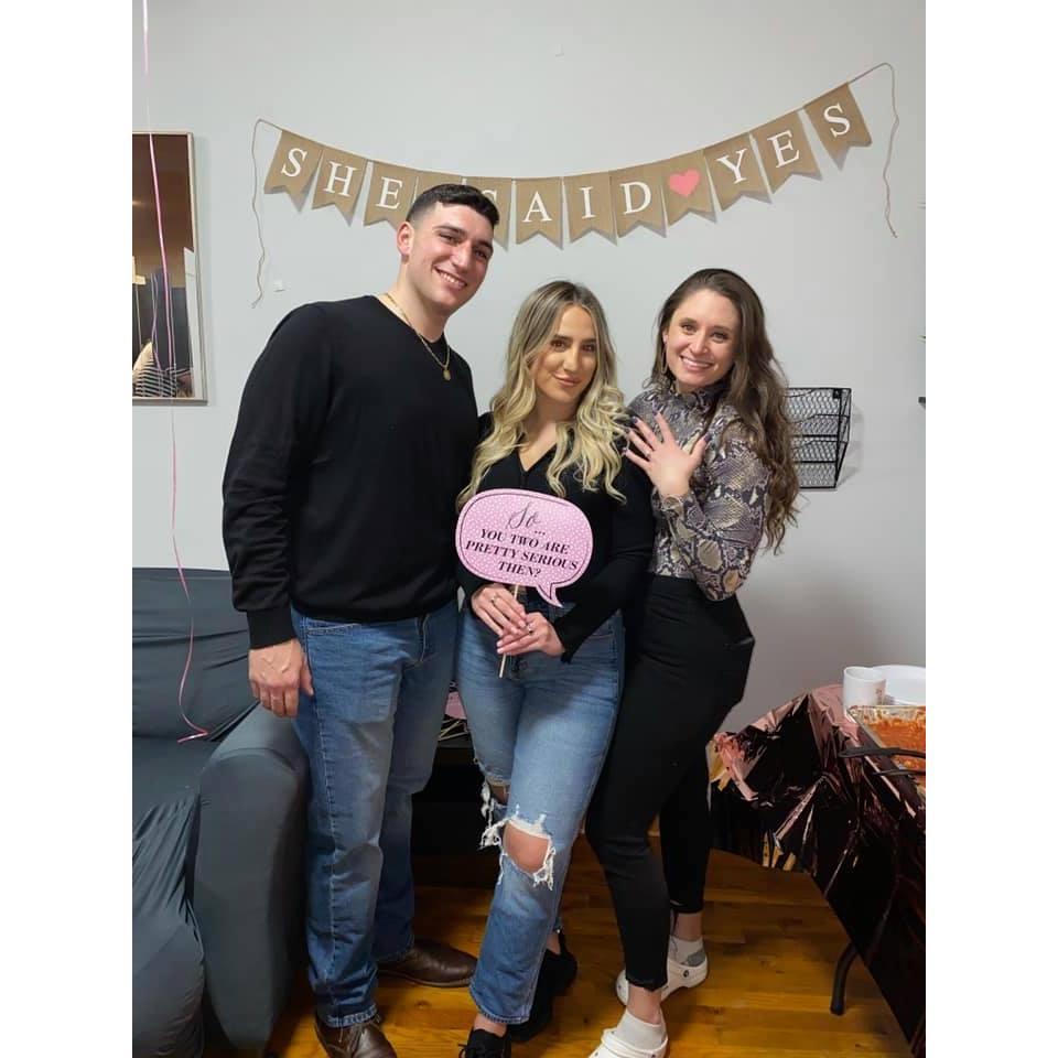 At our engagement party!