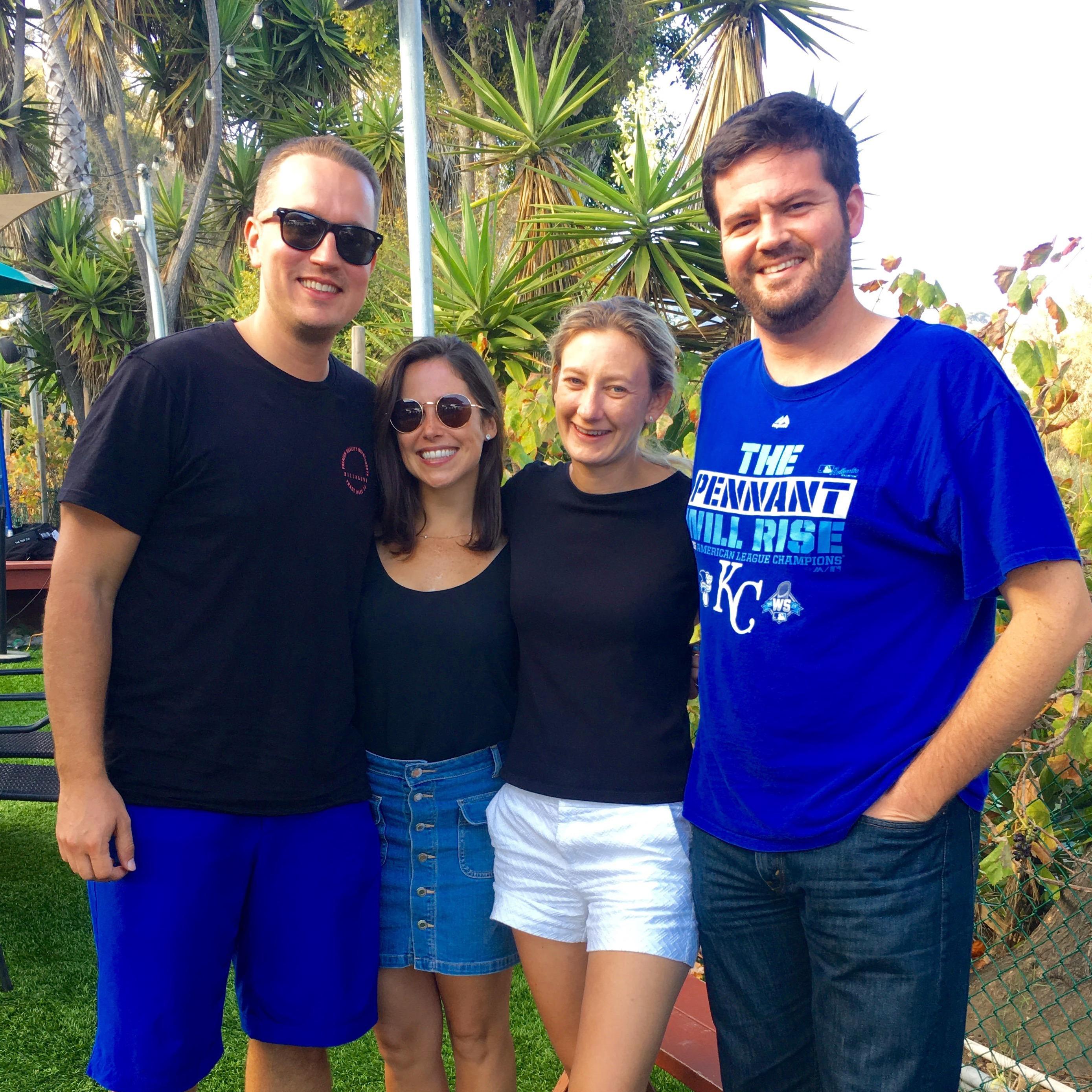Kenneth, Shawnie, Linds and Ryan at Rosenthal Winery in Malibu, CA