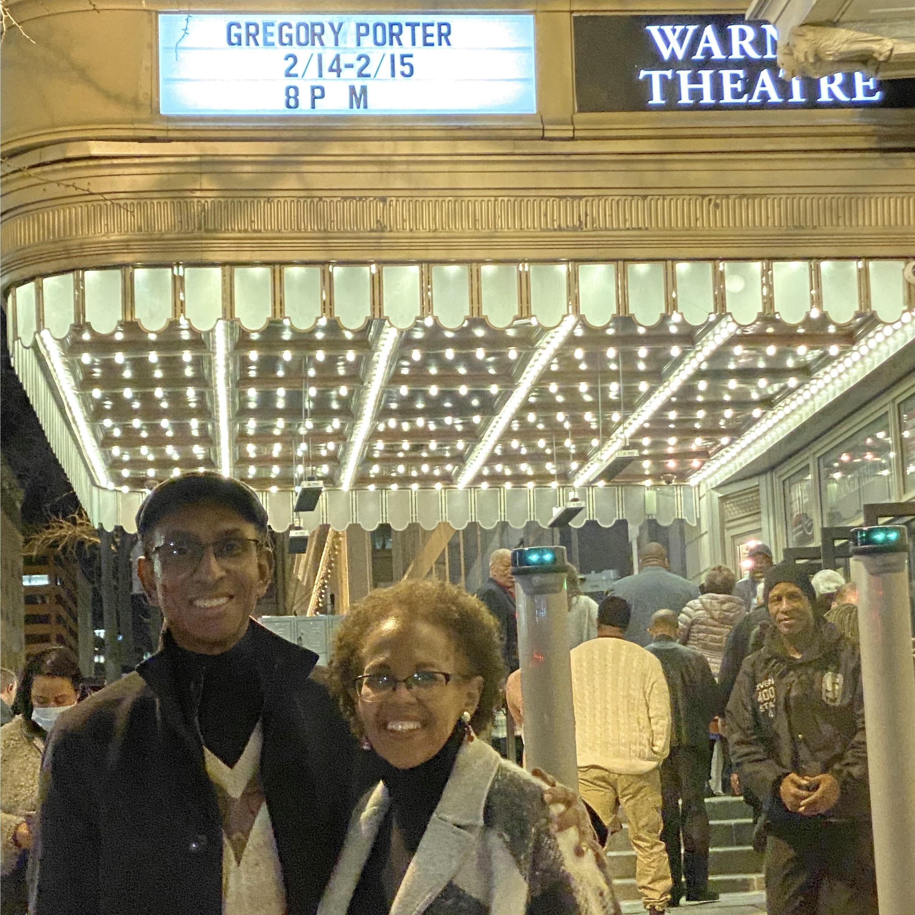 So excited to celebrate Valentine's Day 2023 at a Gregory Porter concert in Washington, DC.