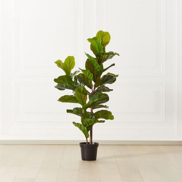 Faux Potted Fiddle Leaf Fig Tree 4'
