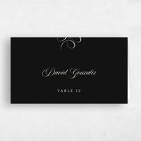 Black Wedding Place Card - Marquis