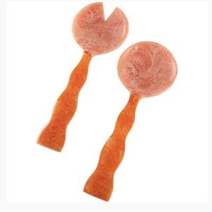 Folkulture Salad Servers or Salad Tongs, Set of 2 Serving Spoons in Kitchen Essentials or Kitchen Utensils Set, 12" Resin Salad Tongs for Serving, Salad Hands, Serving Utensils or Serving Tongs