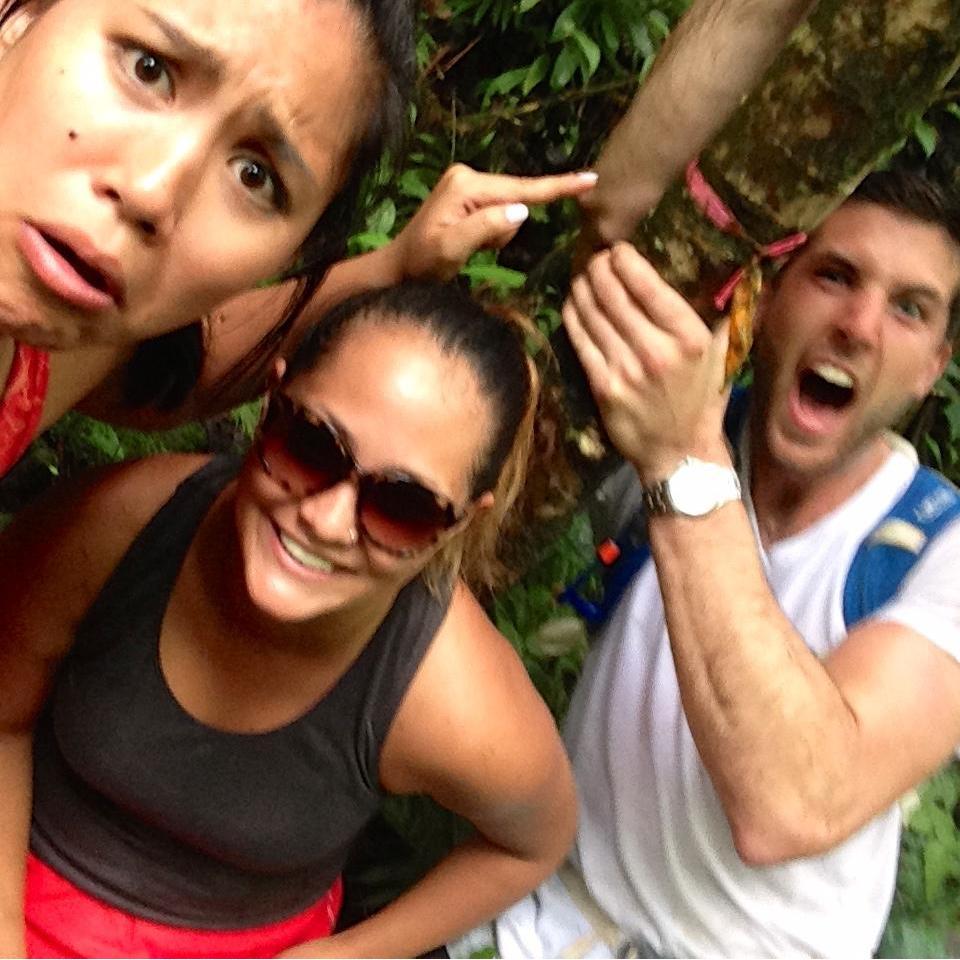 Getting lost in the rainforest for hours and then finally finding a trail marker! So happy lol