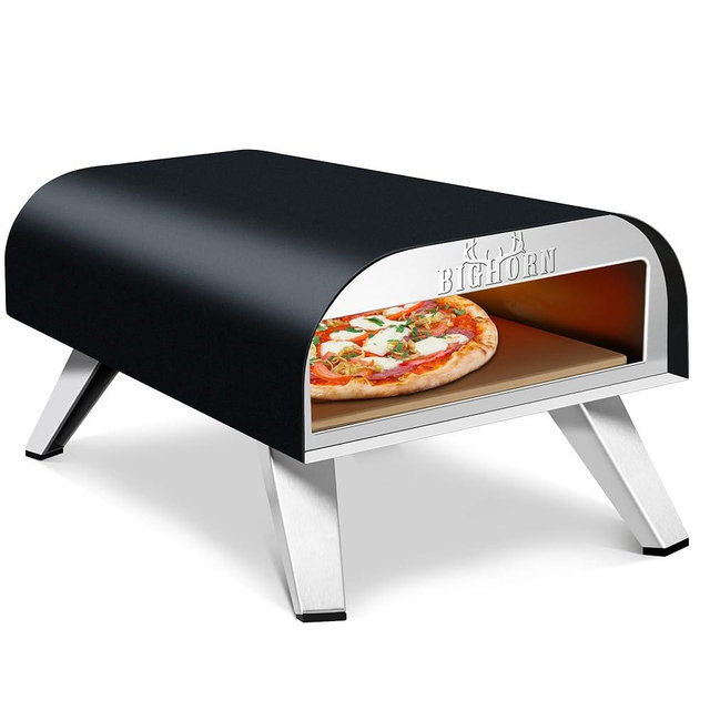 BIG HORN OUTDOORS 12" Pizza Oven Portable Gas Oven, Stone-Baked Pizzas Made Easy Use Anywhere, Backyard Camping Party Cooking with your Family or Friend