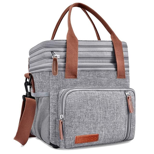 MIYCOO Insulated Lunch Bags for Women Men Leakproof Cooler Tote Bag Reusable Large Lunch Box for Kids Boys Girls with Adjustable Shoulder Belt (15L)