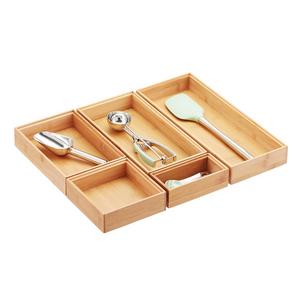 Stackable Bamboo Drawer Organizers