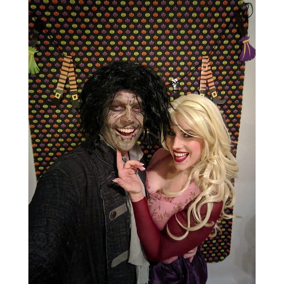 At Meghan and Ricky's epic Halloween party in 2019. Costume #2 - Sarah Sanderson and Billy!