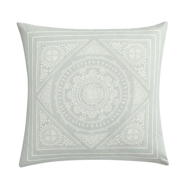 Dot Medallion Reversible Sham, Sea Glass, Euro