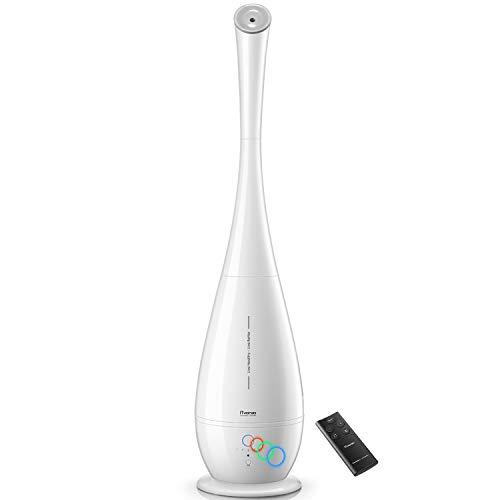 iTvanila Cool Mist Humidifiers Large Room, 5L Floor Humidifiers for Bedroom Office with Remote Control Smart Humidity Oil Diffuser Tray, Last up to 50 Hours (S1)